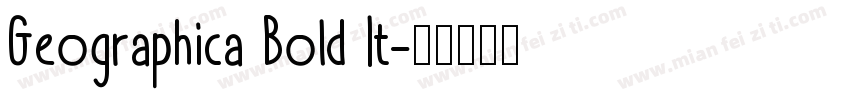 Geographica Bold It字体转换